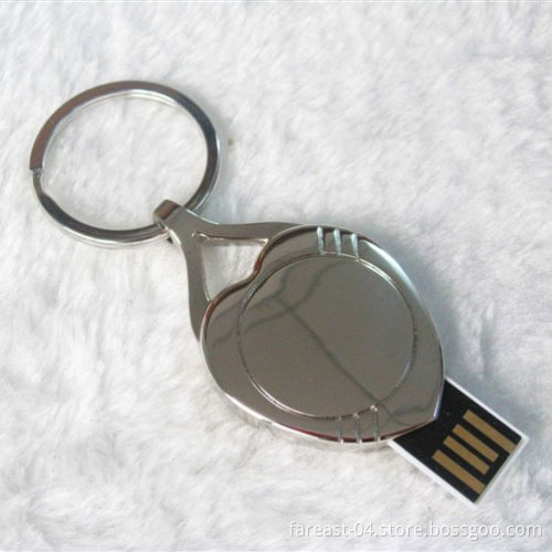 Metal Heart USB Key Flash Memory